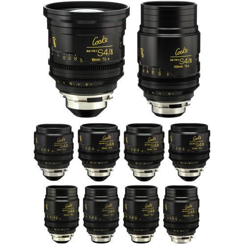 Cooke miniS4/i Cine Lens 10-Piece Set 18-135mm PL Mount (Feet)