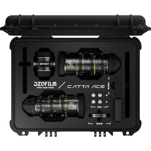 DZOFilm Catta Ace Full Frame 18-35mm & 70-135mm T2.9 Cine Lens Bundle