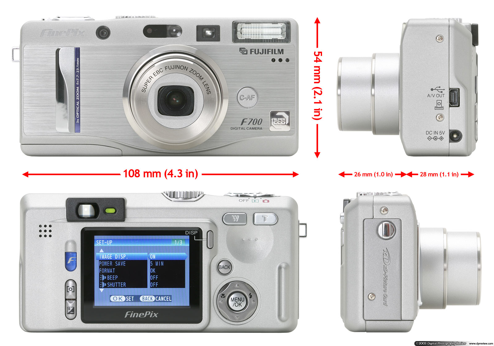 Fujifilm FinePix F700 6.2MP Super CCD SR Digital C | GearFocus
