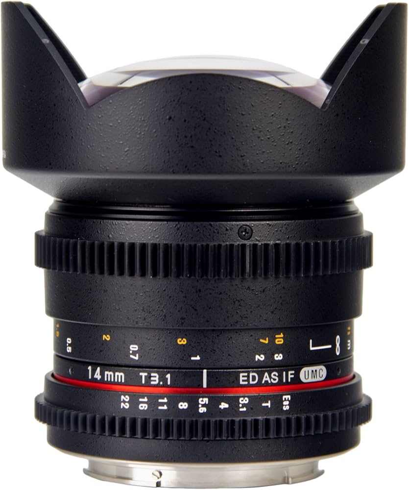 Bower 14mm T3.1 Ultra Wide Cinema Lens for Samsung NX